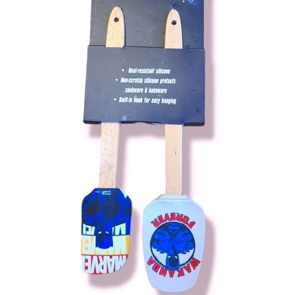 Marvel Avengers Black Panther Spatula Set of 2 Silicone Kitchen Cooking Utensils